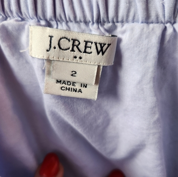 J. Crew Cotton Light Blue Sleeveless Ruffle Size 2 Dress - Picture 4 of 4